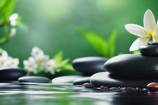 massage zen aromatherapy spa beauty background, 3d render, 3d illustration