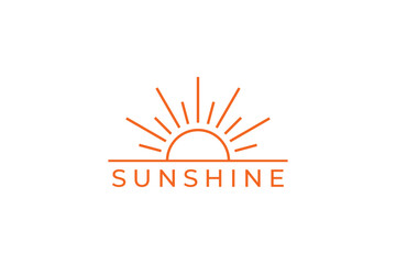 Sunshine symbol isolated sun logo vector design