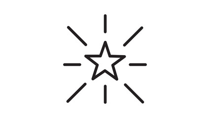 Premium star icon or logo in line style. High quality sign and symbol on a white background. 