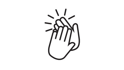 Applause icon. Flat design. Stock - Editable stroke vector illustration eps 10