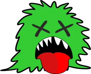 Foto op Plexiglas Draw Monster Creepy Cute Doodle grappig karakter - 23 - Halloween Monsters Cartoon Collection