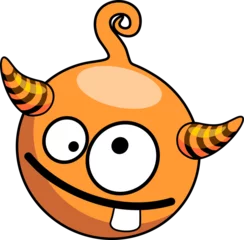 Cercles muraux Dessiner Monster Creepy Cute Doodle Funny Character - 17 - Collection de dessins animés de monstres d& 39 Halloween