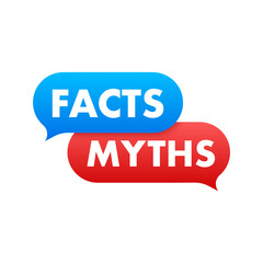 Myths facts. Facts, great design for any purposes. Vector stock illustration - obrazy, fototapety, plakaty