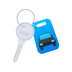 Car Key and of the alarm system. Vector illustration