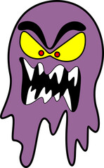 Monster Creepy Cute Doodle Funny Character - 8 - Collection de dessins animés de monstres d& 39 Halloween