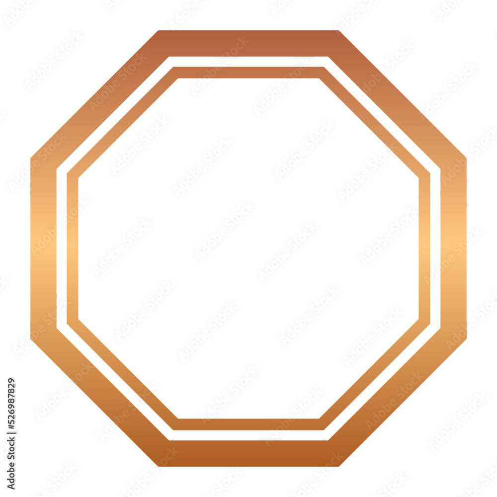 Poster bronze geometric frame