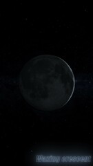 Fototapeta premium waxing crescent moon 3d illustration