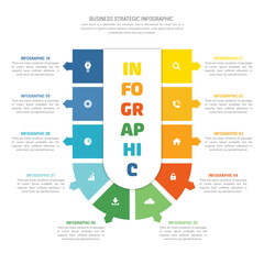 Business Strategic Infographic Design Illustration