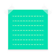 sticky note with line
