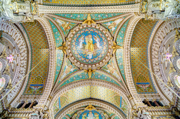 Fototapeta na wymiar Lyon, Fourvière Basilica