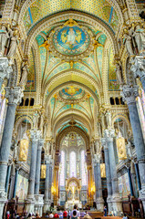 Fototapeta na wymiar Lyon, Fourvière Basilica