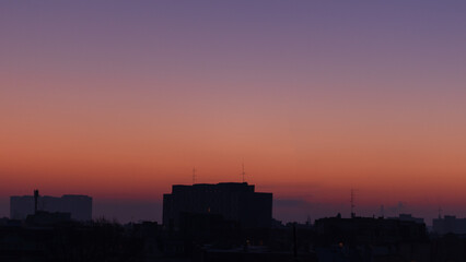 sunset over the city, backround