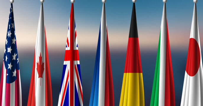 G7 Staates Flags