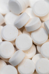 Small round tablets With White Background