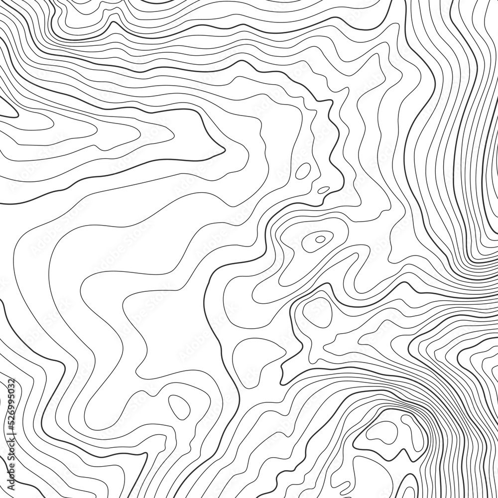 Aufkleber the stylized height of the topographic contour in lines and contours. the concept of a conditional g