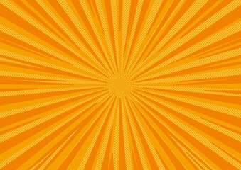 オレンジ、集中線、背景、ハロウィン、Radiant, cartoon, halloween, pumpkin, background, orange, yellow, bright sunny yellow dynamic abstract background. Modern lemon orange color. sales, events, holidays, parties,banners