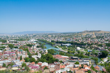 view of the city. tbilisi - obrazy, fototapety, plakaty