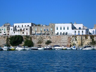 Italy, Salento: Foreshortening of Small Village of Otranto.