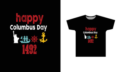 Happy Columbus day T-Shirt Design Graphic