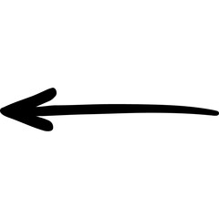 Hand drawn black arrow