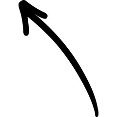 Hand drawn black arrow