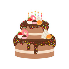 birthday cake, fruit cake, caramel cake, chocolate cake, wedding cake, party