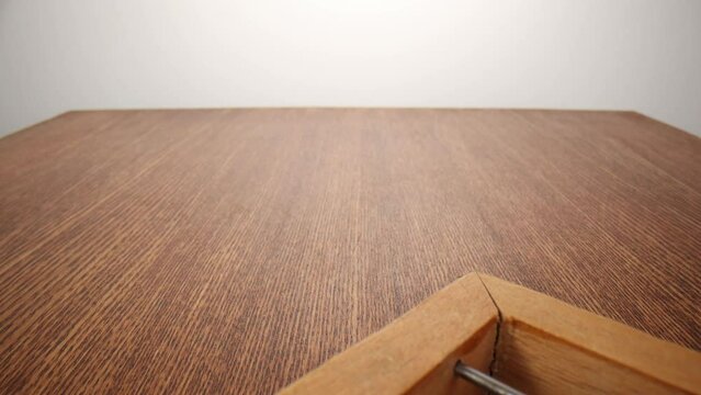 Extremely close up wooden abacus
