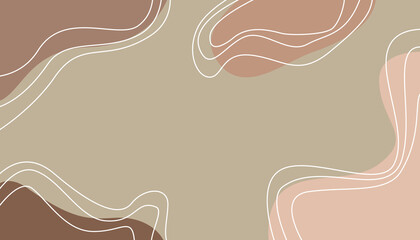 editable abstract brown wave vector background with modern style