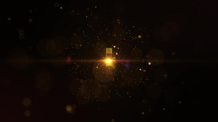 Golden 10 Count down 2023 New year 4K animation on Black background - Golden 2023 Happy new year greeting - Happy 2023 New year - TEN countdown - Powered by Adobe