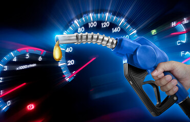 holding fuel injector with the speedometer of the car