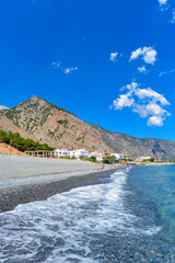 Agia Roumeli, Hafenort an der Südwestküste Kretas am Libyschen Meer