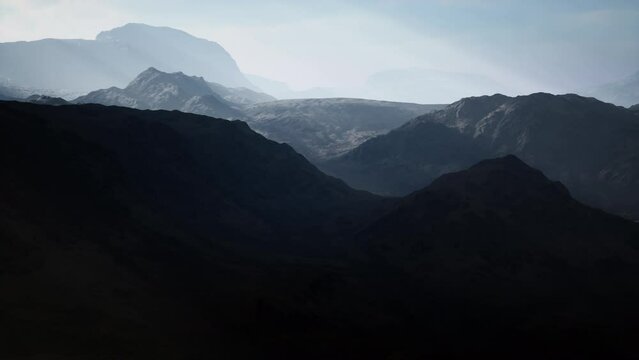 barren mountains in afghanistan in dust