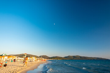 Is Arenas Biancas, Porto Pino, Sardinia, in a summer day