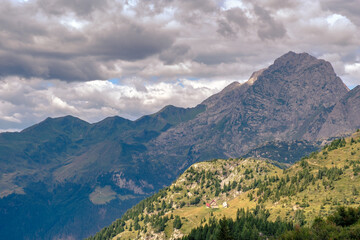 Fototapeta premium Summer day trekking in the Carnic Alps, Friuli Venezia-Giulia, Italy