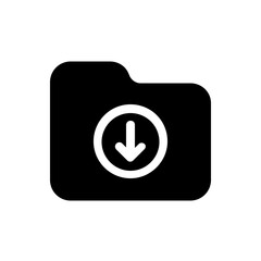 download folder glyph icon