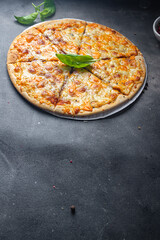 cheesy pizza types of cheese dish healthy meal food snack on the table copy space food background