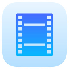 Obraz premium film strip flat gradient icon