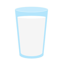 milk packing, glass of milk on white,dairy products background. Icon,Vector,illustration cartoon style.