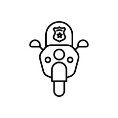 Police Motorcycle icon in vector. Logotype