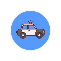 Police Cruiser icon in vector. Logotype