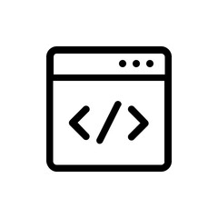 web coding line icon