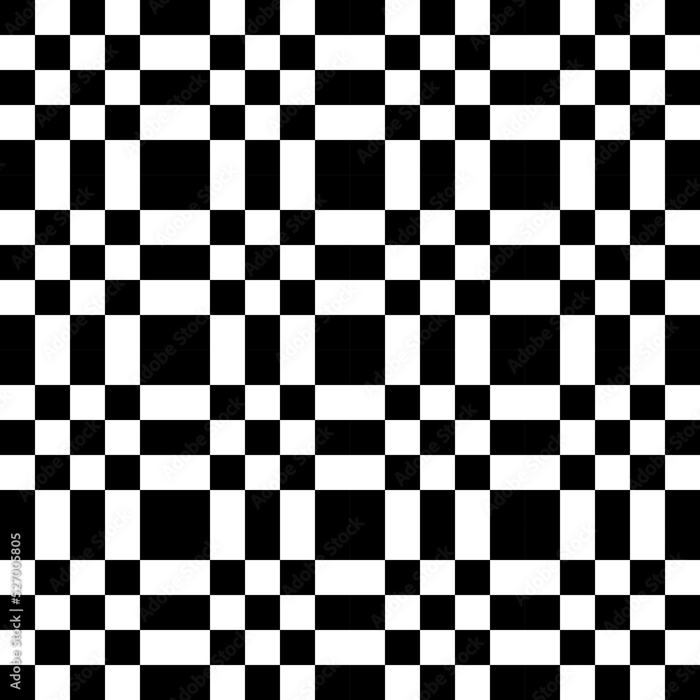 Leinwandbilder Modern abstract geometric contemporary vector seamless pattern with simple elements and shapes. Graphic black and white minimalist background.