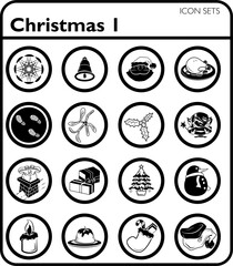 christmas icon set
