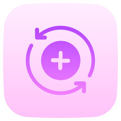 Obraz premium add flat gradient icon