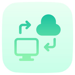 backup flat gradient icon