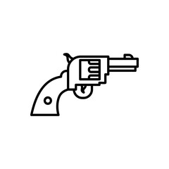 Revolver icon in vector. Logotype