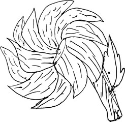 Hand drawn sketch of flowers, wild flowers