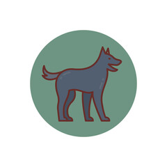 K9 (Police Dog) icon in vector. Logotype