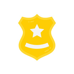 Police Badge icon in vector. Logotype