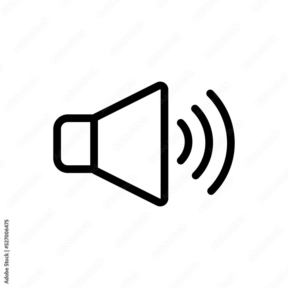 Poster volume icon design. simple illustration of music application and multimedia navigation on smartphone